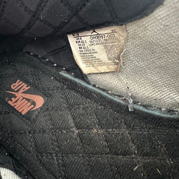 Nike DH3097-001 Air Jordan 1 Craft High Top Sneaker Men's Size 9 - Picture 10 of 10